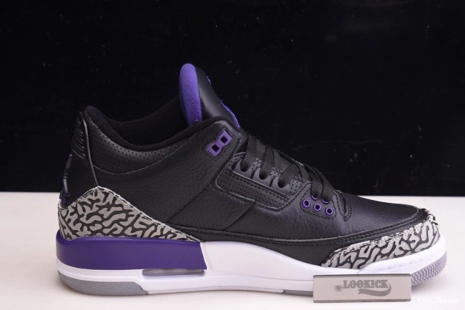 Kick Theory Black CT8532-050 Court Jordan Air Retro 3 Purple 0705
